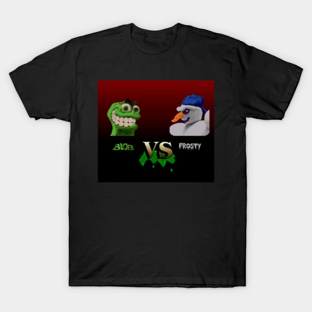 Blob VS Bad Mr. Frosty T-Shirt by ricrock